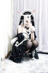 推特新星網紅『小青茗』極品新作-黑絲女僕裝COS全尺度誘惑 長腿翹臀豪乳小嫩逼 高潮沖爆黑絲女僕