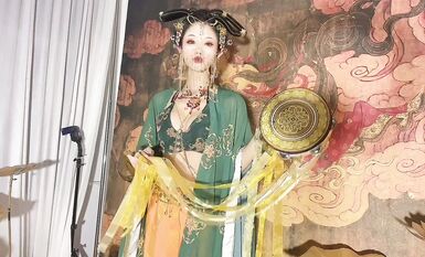 稀有貴圈極品Cospaly推特女神▌鈦合金TiTi ▌畫中仙 古色仙香酥乳玉體 神秘地帶欲血噴張55P1V