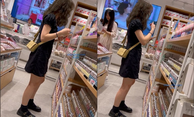 私房CD大神售价32元新作【 KFC-1121 】★长裙靓女专心打游戏，可爱内超清CD漏了2根毛.