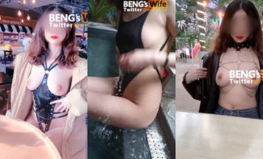 推特極品長腿大奶NTR綠帽淫妻控【阿崩】最新會員福利流出，各種公共場合露出約炮單男4P合集（11）