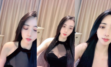 【甜桃】高挑模特身材~黑絲長腿~勾引脫衣秀 (7)