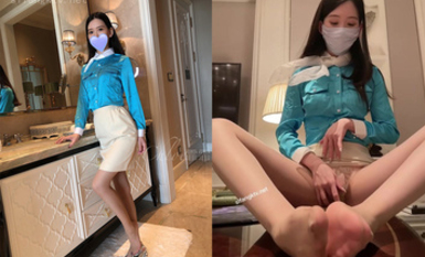 推特最火美腿女神-Chloe霏霏 大韓空姐制服篇，大大眼睛清純得出水