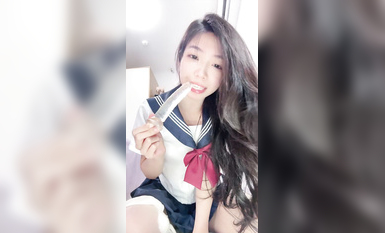 【濕濕】絕頂長腿騷母狗狗鏈舔內褲高跟鞋插逼 (33)