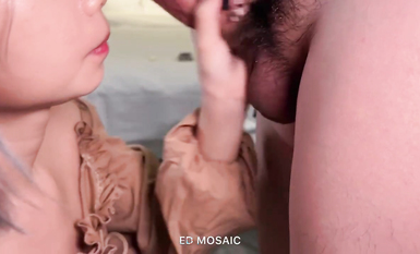 ED Mosaic 小姐姐第一次彼此尷尬不知道怎麼開始 結果還不是干起來了 (1)